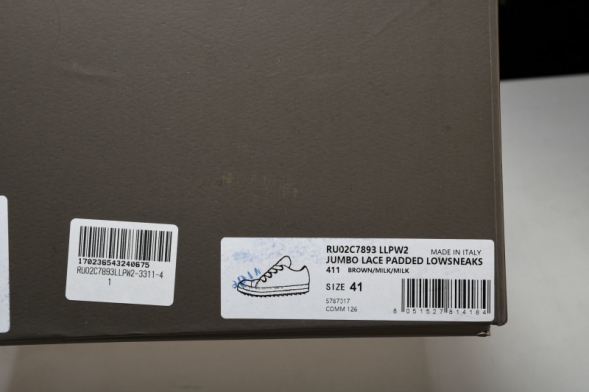 Rick Owens Jumbo Lace Padded Lowsneaks RU02C7893 LLPW2 