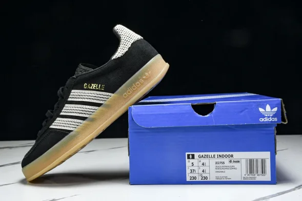 Adidas Gazelle Indoor Core Black Wonder White JI2755  