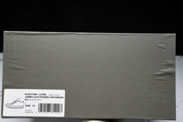 Rick Owens jumbo Lace Padded Low Sneaks RU02C7893 LLPW2 