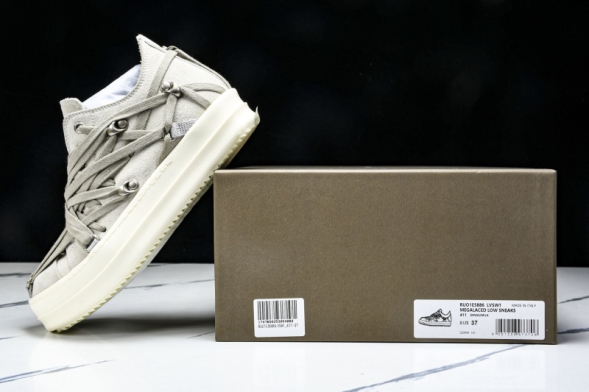 Rick Owens Megalaced Low Sneaks RU01E5886 LVSW1 
