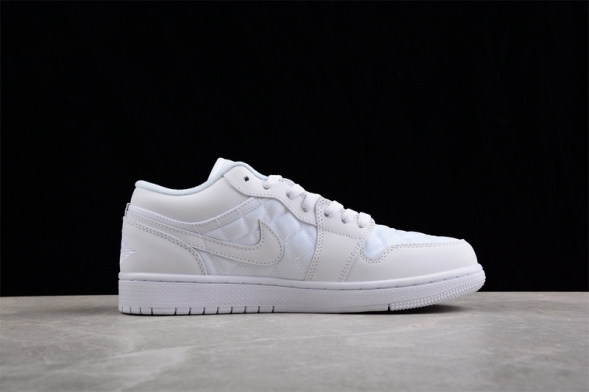 Nike Air Jordan 1 low Quilted Triple White DB6480-100 